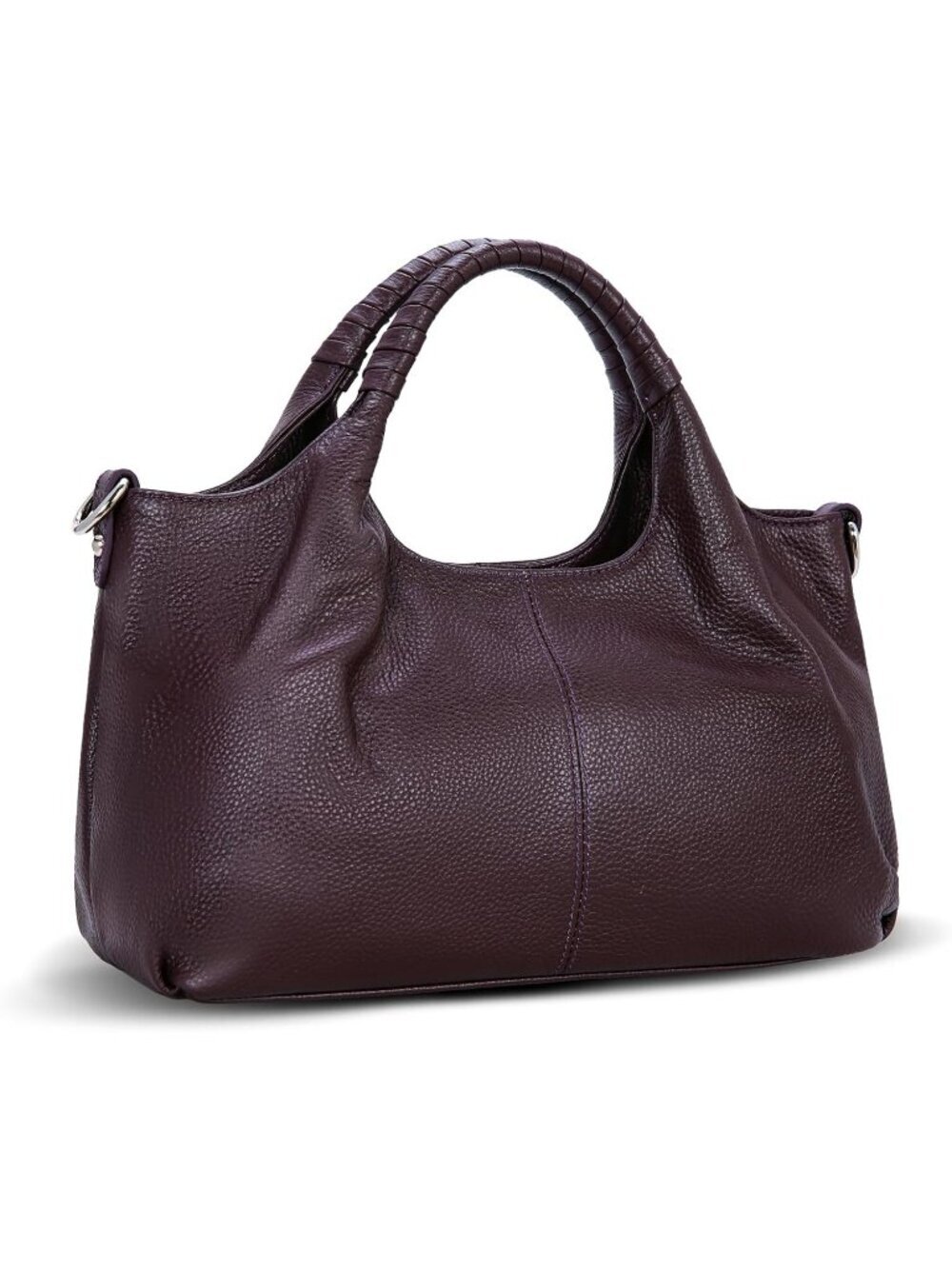 Women's Violet Genuine Leather Shoulder Satchel Designer Crossbody Hobo Bags